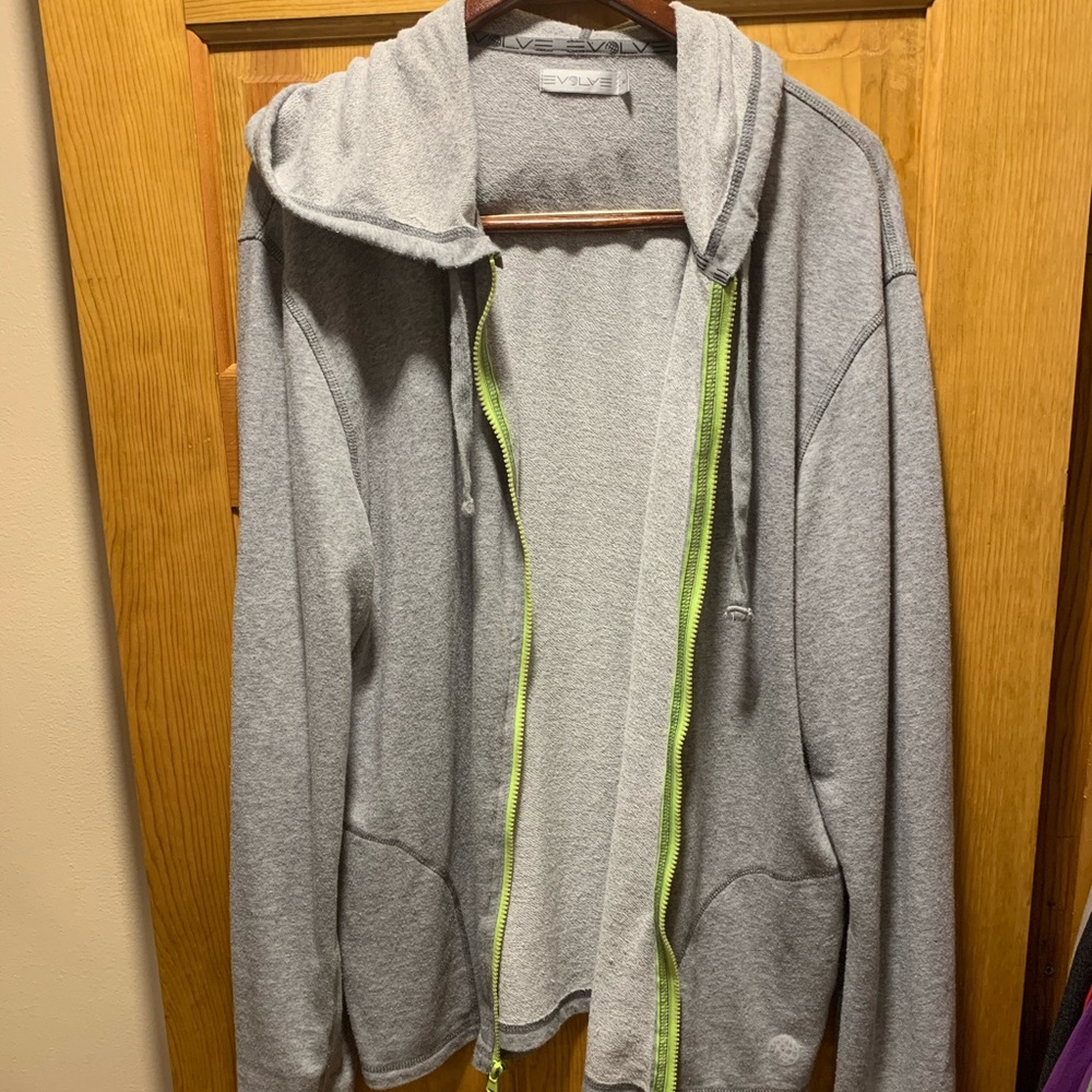 Evolve Thin Grey & Neon Hoodie